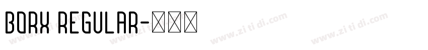 BORX Regular字体转换